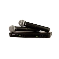 Sistema sem fio 2 microfones de mao BLX288BR/PG58-J10 Shure 1