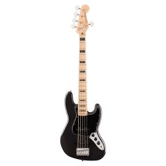 Baixo Squier Affinity Series™ Active Jazz Bass® V, Maple Fingerboard, Black Pickguard, Black Metallic