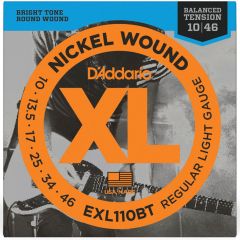 Cordas para Guitarra D'Addario XL Nickel Wound EXL110-BT .010-.046 Tensão Balanceada 