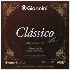 Corda para Violão GIANNINI CLÁSSICO NYLON 65/35 GENWPA EXTRA PESADA