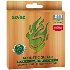 Cordas para Violão SOLEZ SLAPB11 PHOSPHOR BRONZE 011