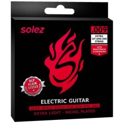 Cordas para Guitarra SOLEZ SLG9 NICKEL PLATED 009