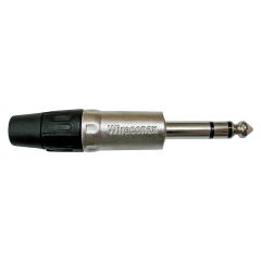 WC 1123 TRS L BKNI - Plug  6,3mm (1/4")  TRS Linha Metal  - WIRECONEX