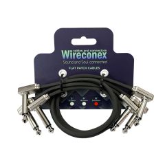 Cabo Emborrachado para Pedal 12 Pol Cachimbo Flat Wireconex WFC 12 - Kit 03 unidades