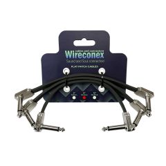 Cabo Emborrachado para Pedal 6 Pol Cachimbo Flat Wireconex WFC 6 - Kit 03 unidades