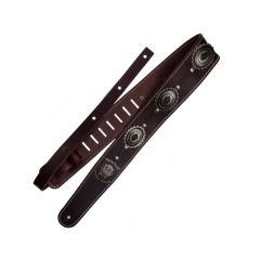 Correia Signature Motörhead Couro Marrom Concho Prata Richter